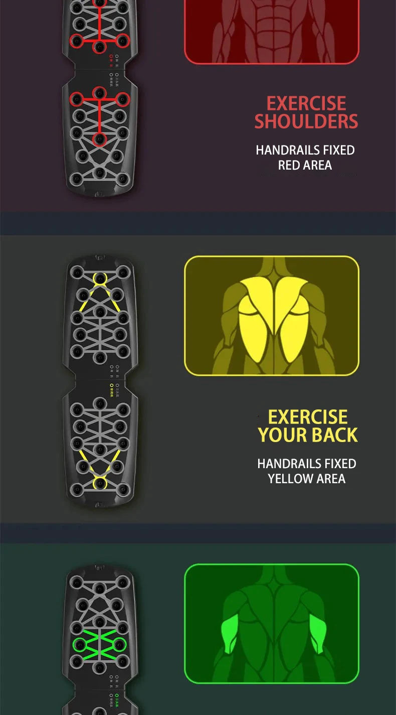 Power Board Pro | Multifunctional  Push Up Board | Full Body Home  Workout System