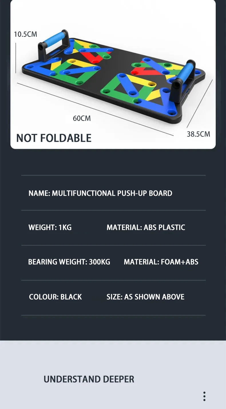 Power Board Pro | Multifunctional  Push Up Board | Full Body Home  Workout System