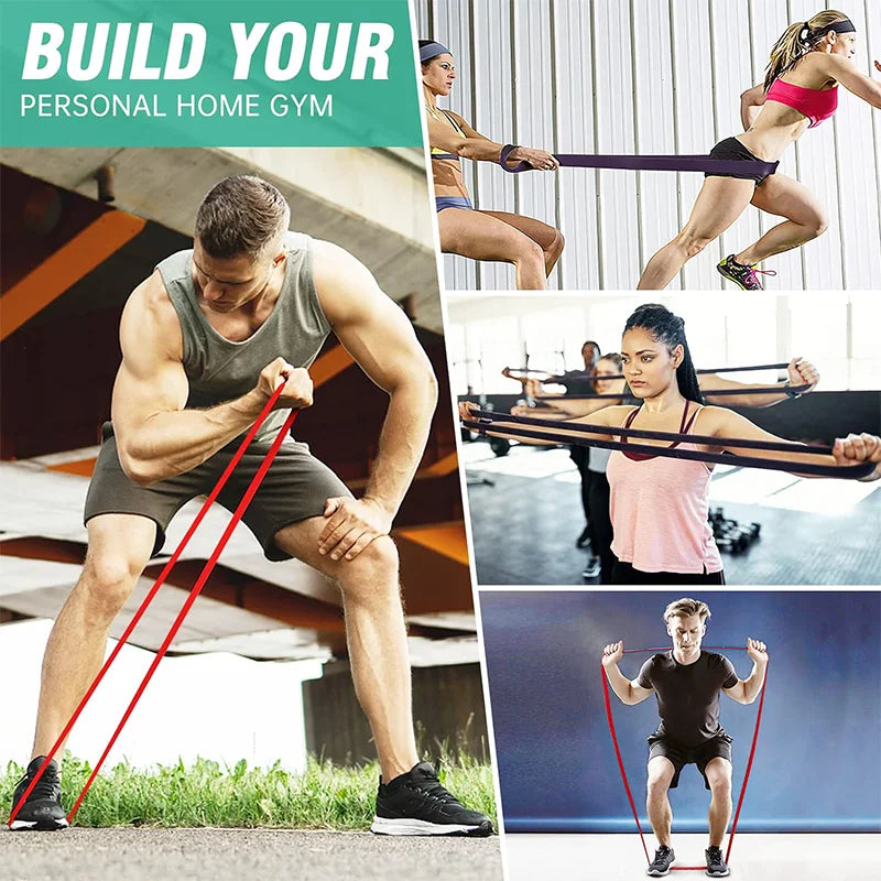 Powerbands Pro Set | Full Body  Resistance Training | 5 Levels  For Home & Gym Workouts