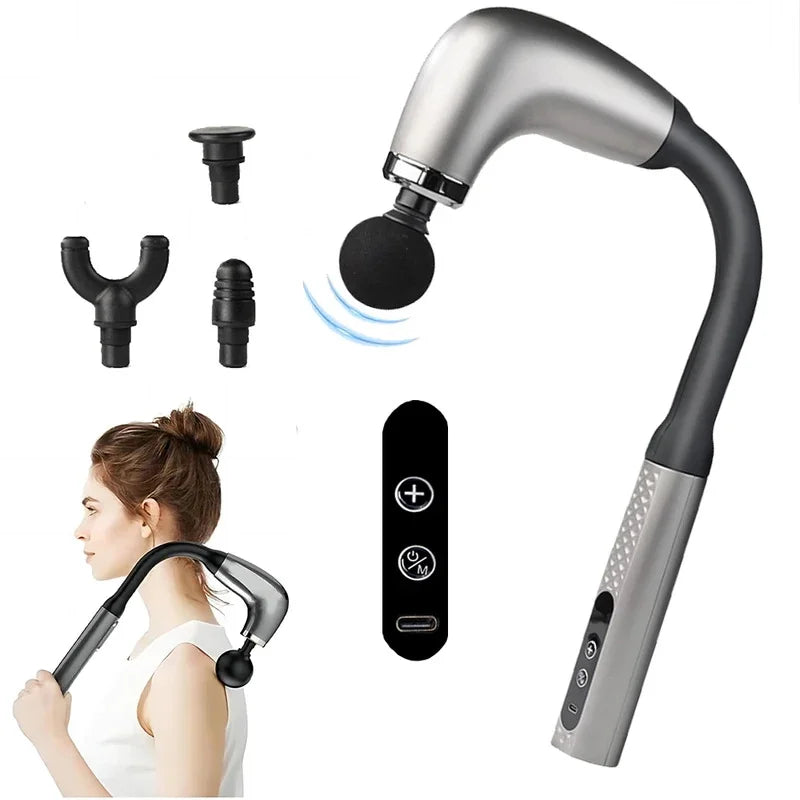 2025 New Smart Fascia Gun Electric Massager Massage Hammer Electric Fascia Gun Home Handheld Hammer Back Artifact Christmas Gift