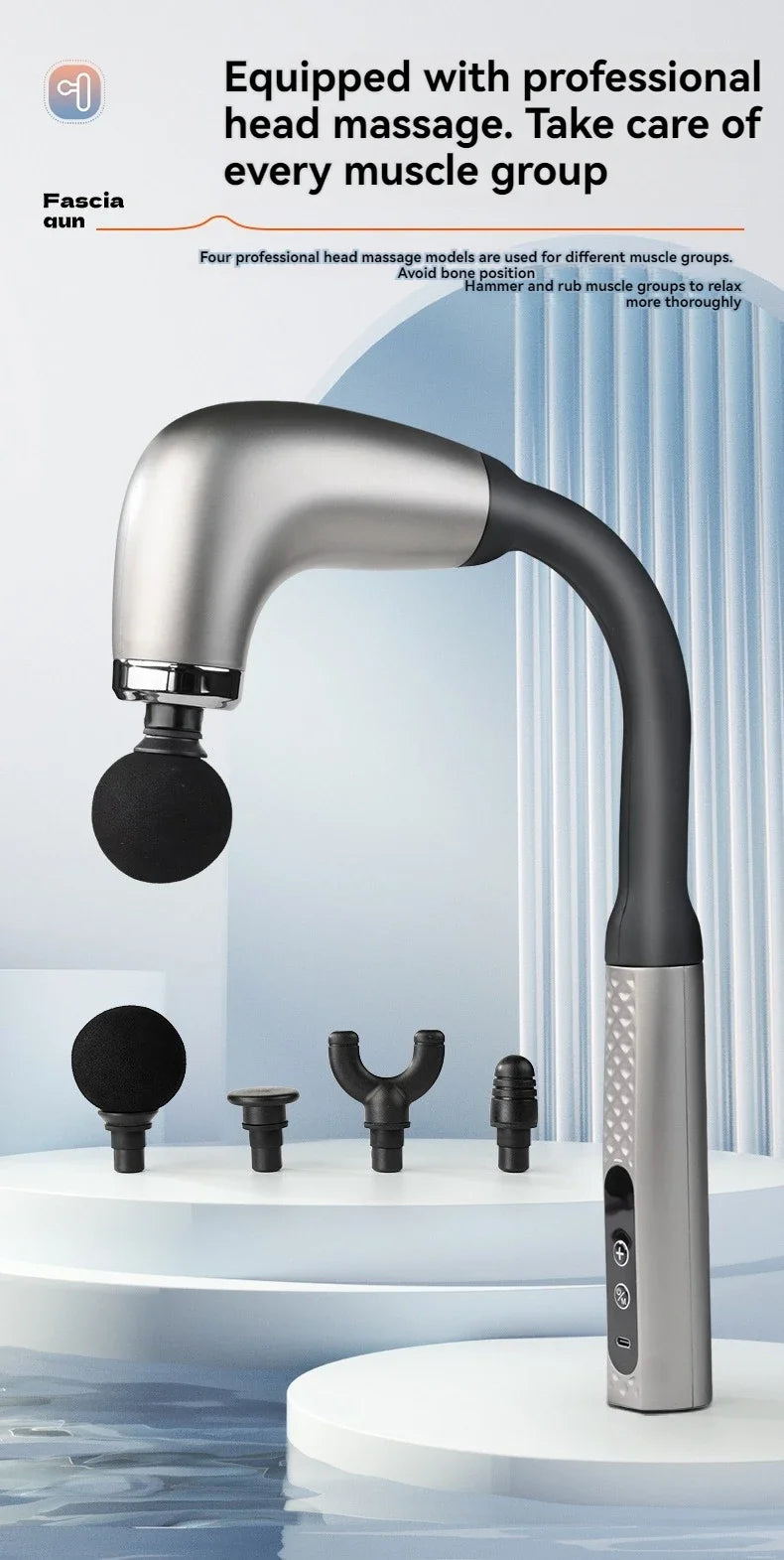 2025 New Smart Fascia Gun Electric Massager Massage Hammer Electric Fascia Gun Home Handheld Hammer Back Artifact Christmas Gift