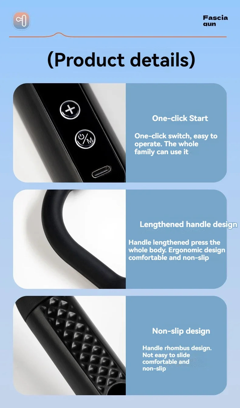 2025 New Smart Fascia Gun Electric Massager Massage Hammer Electric Fascia Gun Home Handheld Hammer Back Artifact Christmas Gift